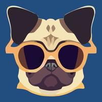 llustration vettore grafico di colorato francese bulldog indossare occhiali da sole isolato bene per logo, icona, mascotte, Stampa o personalizzare il tuo design