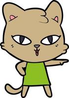 vettore gatto personaggio nel cartone animato stile
