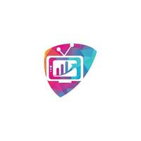 finanza tv logo design modello. tv grafico logo design vettore illustrazione. grafico e tv logo combinazione.