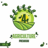 numerico 4 agricoltura logo vettore