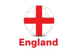 calcio Coppa del Mondo 2022 con Inghilterra bandiera con calcio illustrazione vettore