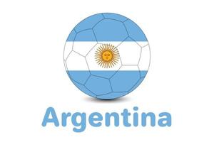 fifa Coppa del Mondo palla con argentina bandiera. Qatar mondo tazza argentina bandiera illustrazione. vettore