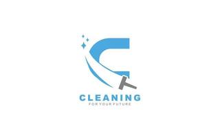 c logo pulizia Servizi per il branding azienda. lavori di casa modello vettore illustrazione per il tuo marca.