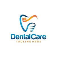 creativo dentale clinica logo vettore. astratto dentale simbolo icona con moderno design stile vettore