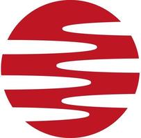 rosso cerchio logo, illustrazione, vettore su un' bianca sfondo.