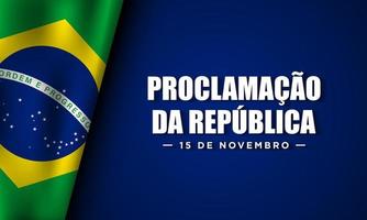 disegno del fondo del giorno della repubblica del brasile. vettore
