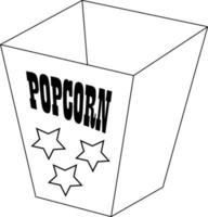 un' Popcorn scatola, Vintage ▾ illustrazione. vettore