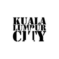 Kuala Lumpur città negativo spazio tipografia logo design Immagine vettore