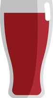 bicchiere di rosso succo, icona illustrazione, vettore su bianca sfondo