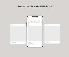 modello di post del carosello dei social media vettore