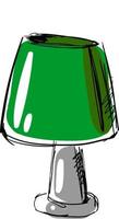 verde lampada, illustrazione, vettore su bianca sfondo.