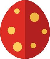 rosso Pasqua uovo, illustrazione, vettore su un' bianca sfondo.