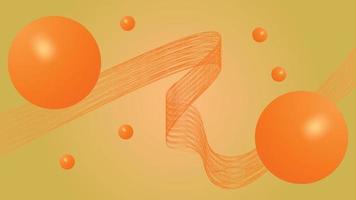 astratto pendenza 3d arancia cerchio realistico sfondo e sfondo vettore design illustrazione