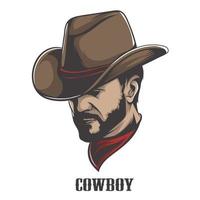 cowboy viso vettore