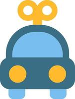 blu auto giocattolo, illustrazione, vettore su un' bianca sfondo.