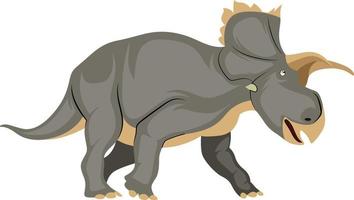 triceratopo, illustrazione, vettore su bianca sfondo.