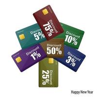 sconto carte albero bianca sfondo vettore