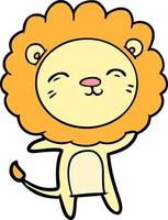 leone felice del fumetto vettore