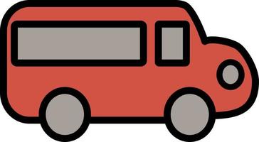 rosso autobus, illustrazione, vettore, su un' bianca sfondo. vettore