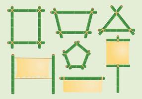 Pacchetto di vettore di bambù verde di forma cornice