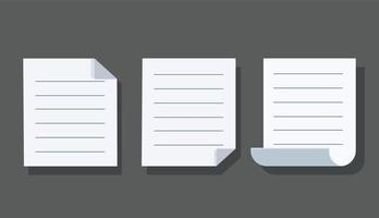 foglio file documento nel piatto vettore illustrazione