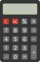 elettronico calcolatrice su bianca sfondo. di base calcolatrice simbolo. piatto stile. vettore
