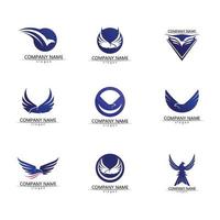 falcon eagle bird logo modello icona vettore