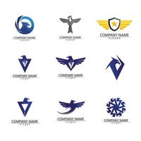 falcon eagle bird logo modello icona vettore