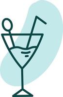 spiaggia cocktail, illustrazione, vettore, su un' bianca sfondo. vettore