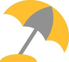 giallo ombrello, illustrazione, vettore su un' bianca sfondo.