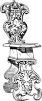 italiano 16 ° secolo sedia, Vintage ▾ illustrazione. vettore