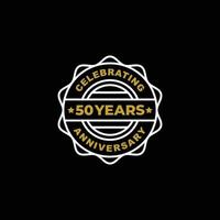 50 anni anniversario festeggiare logo vettore