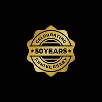 50 anni anniversario festeggiare logo vettore