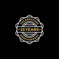 25 anni anniversario celebrazione logo vettore