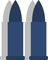 Due blu proiettili, illustrazione, vettore, su un' bianca sfondo. vettore