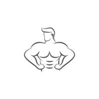 fitness logo design illustrazione vettoriale icona