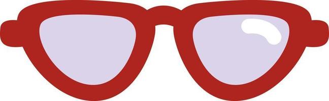 moderno rosso occhiali, illustrazione, vettore, su un' bianca sfondo. vettore