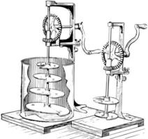 dipingere miscelazione macchina, Vintage ▾ illustrazione. vettore