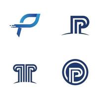 p lettera logo modello vettore