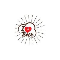 io amore birra vettore illustrazione design