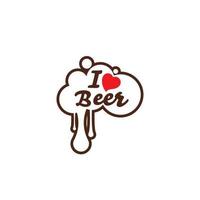 io amore birra vettore illustrazione design