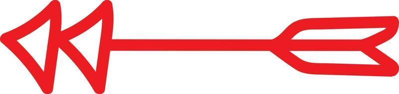 Doppio rosso frecce puntamento per il sinistra, illustrazione, vettore su bianca sfondo.