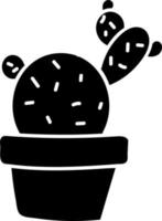 sei nero bambino cactus, illustrazione, vettore su bianca sfondo.