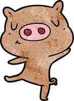 vettore maiale personaggio nel cartone animato stile