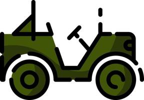 militare macchina, illustrazione, vettore su un' bianca sfondo.