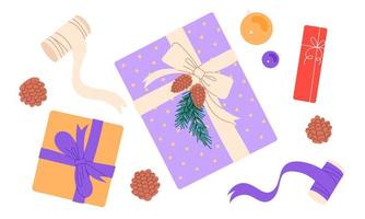 un' fatto a mano regalo per Natale vettore illustrazione