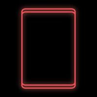 luminosa luminoso rosso digitale neon cartello per negozio o laboratorio servizio centro bellissimo brillante con un' moderno tavoletta su un' nero sfondo. vettore illustrazione