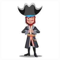 vettore illustrazione di cartone animato pirata personaggio
