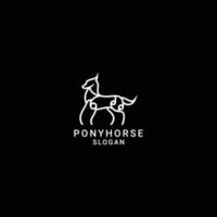 pony cavallo logo design icona modello vettore