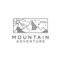 montagna logo design icona vettore